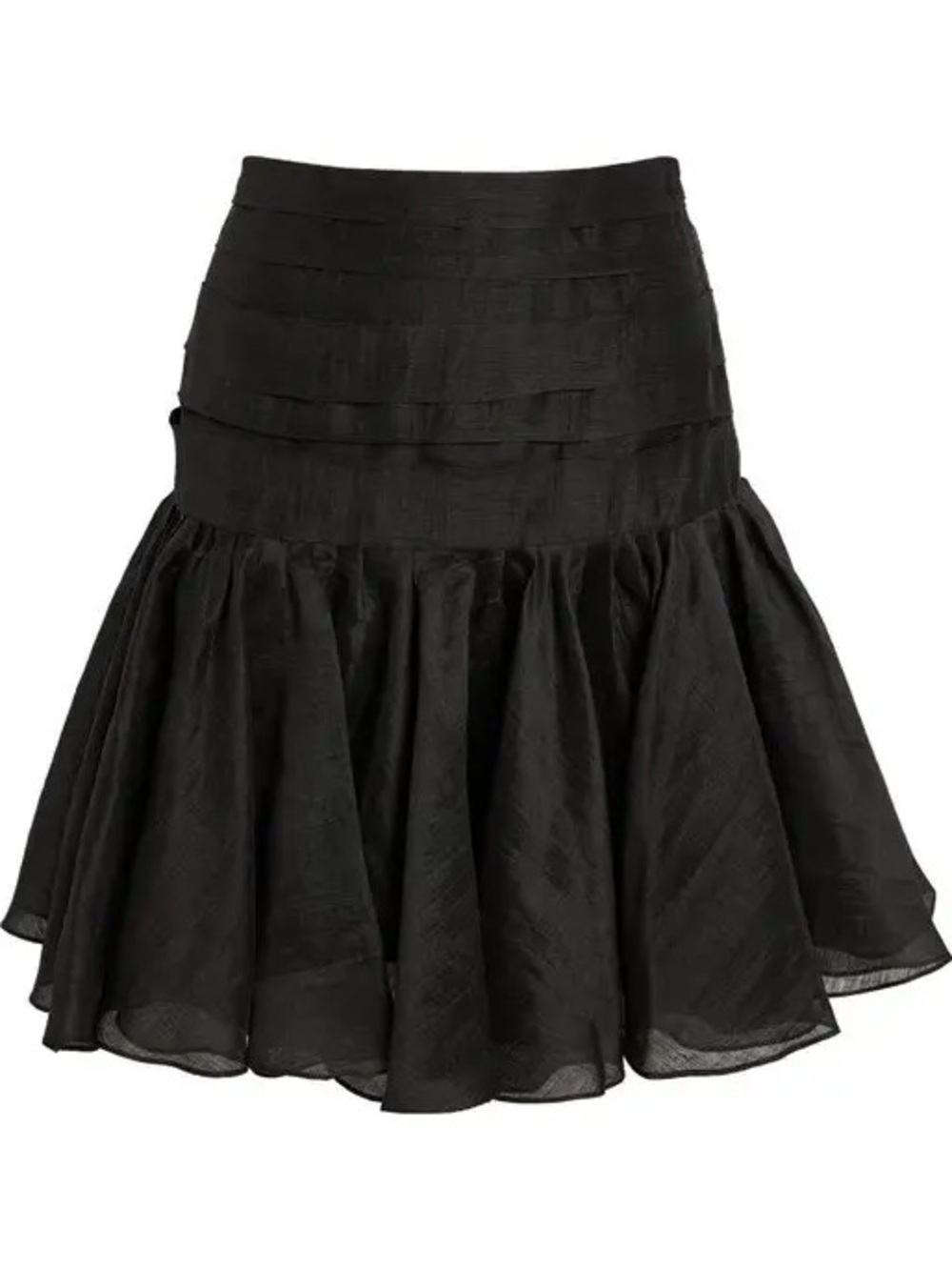 Sandro Linen Blend Ruffle Mini Skirt - Picture 3 of 11
